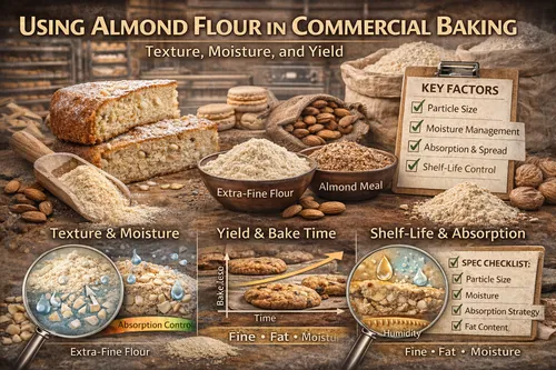 Using Almond Flour in Commercial Baking: Texture, Moisture, and Yield - Almond Industrial Applications — Atlas Global Trading Co.