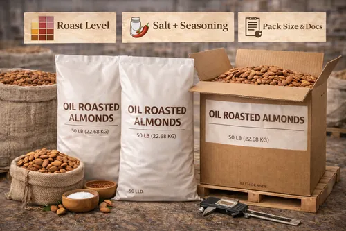 Bulk Oil roasted almonds supplier — Atlas Global Trading Co.